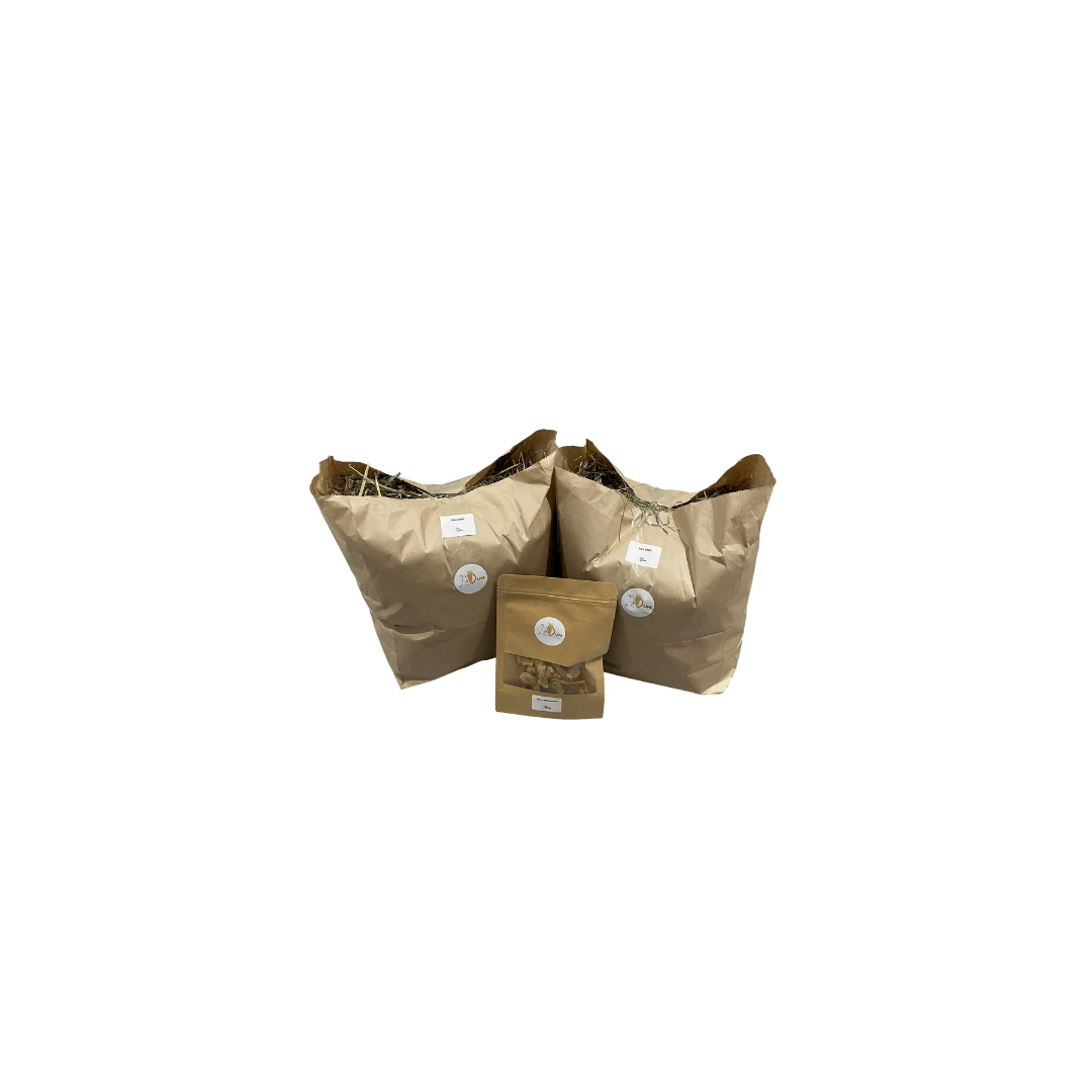 1kg Foin + 1 Sachet friandise au choix