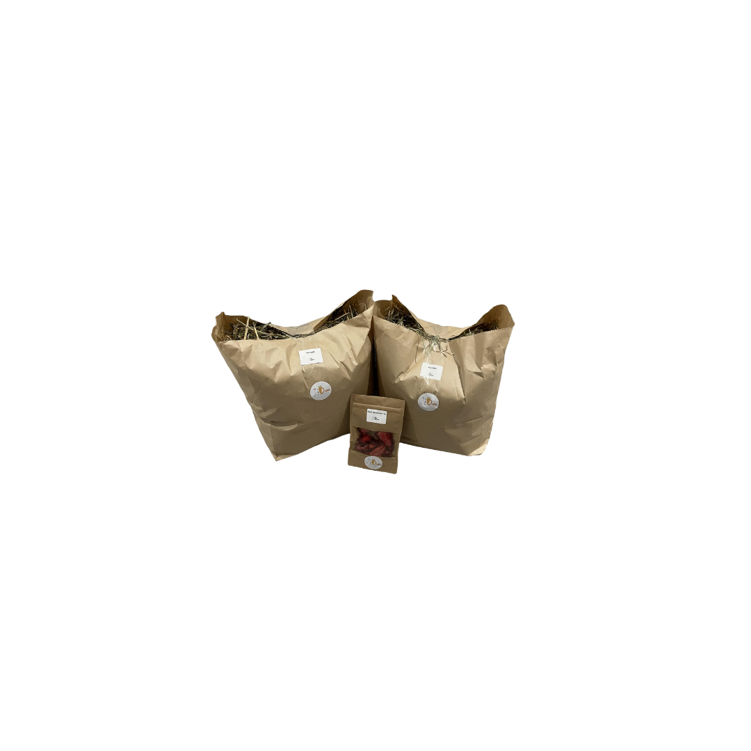 1kg Foin + 1 Sachet friandise au choix